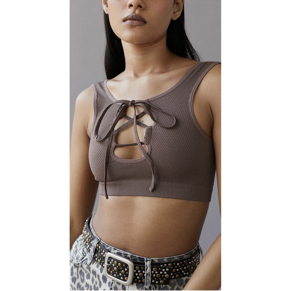 Out from Under Urban Outfitters Marina Seamless Pique Bra Top Size XS/S